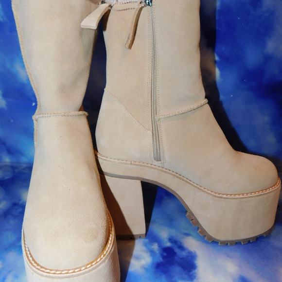 Free People Tan Platform Boots - Picture 2 of 6